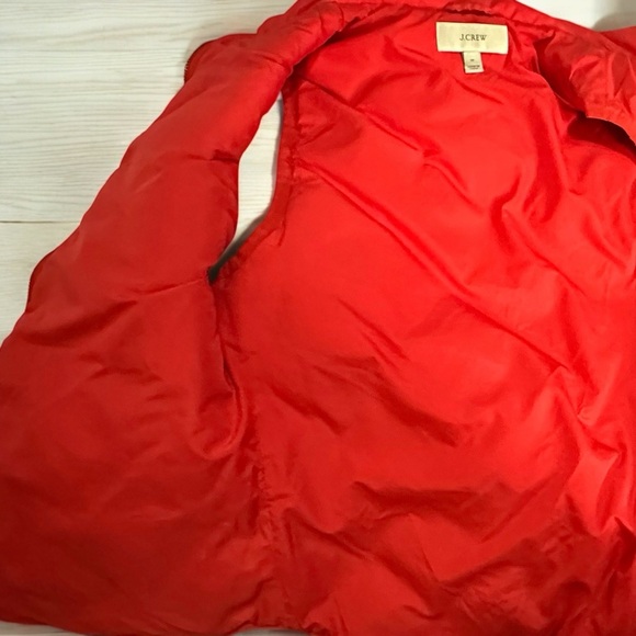 089 J.Crew | UK Quilted Puffer Vest | Red Salmon Lightweight Down (Size XS) - Picture 8 of 11